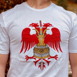 Cotton T-shirt with embroidery Kastrioti eagle