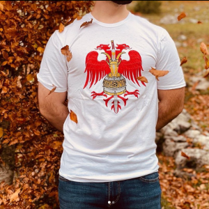Cotton T-shirt with embroidery Kastrioti eagle