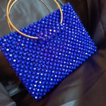 Blue edition . Pearls bag