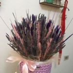 Hanmade crochet arrangement Dried lavender