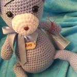 Crocheted bear for babies